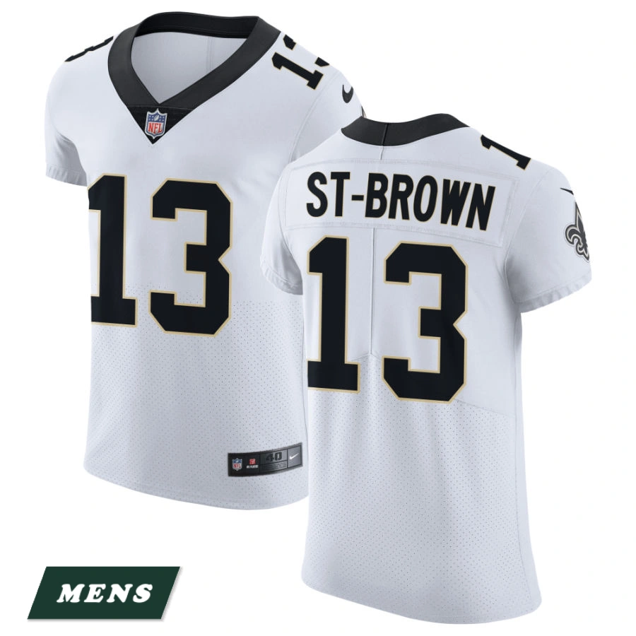 Men's New Orleans Saints White Vapor Untouchable Elite #13 Equanimeous St Brown Jersey